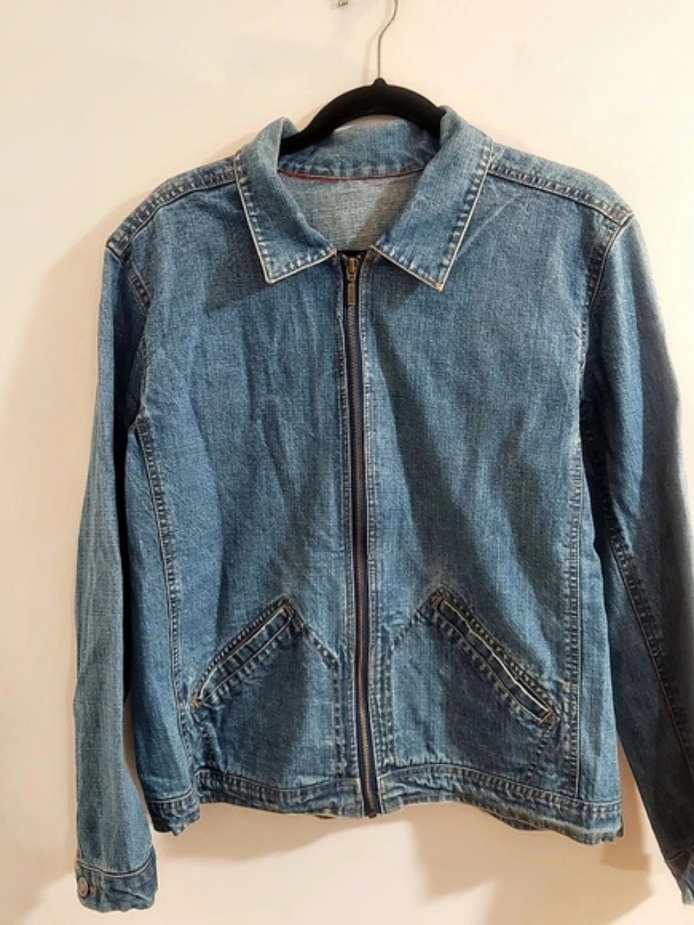 Vintage Chico's Embellished Parrot Jacket Denim Jacket  Size 1